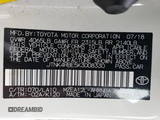 2019 Toyota Corolla Hatchback SE with VIN JTNK4RBE5K3008330, listed as a Copart auction lot 66805054 with 73,858 mi miles and Non Repairable. Bid and sale history available at carsss.com. Image 14.