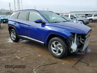 2022 Hyundai Tucson SEL with VIN 5NMJBCAE0NH020458, listed as a Copart auction lot 49184195 with 46,172 mi miles and Salvage Title. Bid and sale history available at DreamBid. Image 4.