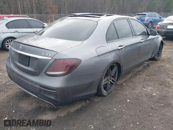 2018 Mercedes-Benz E-Class AMG E 43 with VIN WDDZF6EB4JA384109, listed as a IAAI auction lot 41417087 with 64,983 mi miles. Bid and sale history available at carsss.com. Image 4.