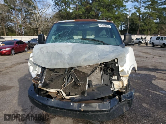 2012 Chevrolet Express Cargo with VIN 1GCWGFFAXC1105507, listed as a Copart auction lot 45477305 with 344,269 mi miles and Salvage title. Bid and sale history available at DreamBid. Image 5.
