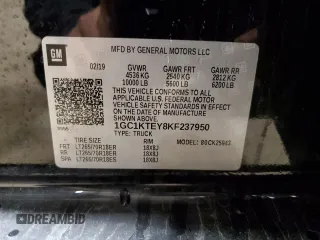 2019 Chevrolet Silverado 2500HD LTZ with VIN 1GC1KTEY8KF237950, listed as a Copart auction lot 51209725 with 127,057 mi miles and Salvage Title. Bid and sale history available at carsss.com. Image 12.