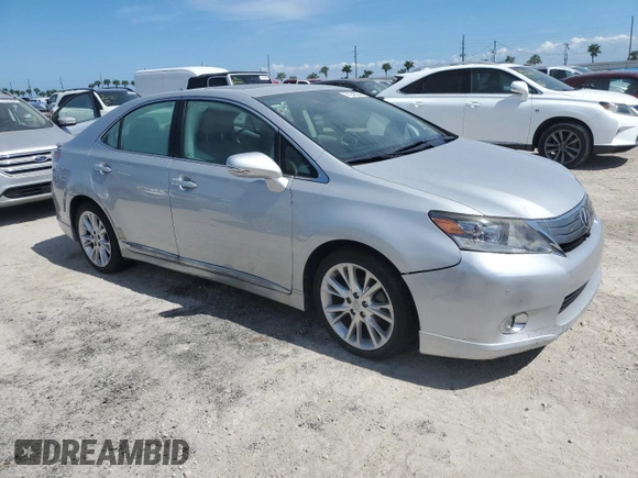 2010 Lexus HS with VIN JTHBB1BA2A2029499, listed as a Copart auction lot 74248044 with Not Provided miles and Salvage Title. Bid and sale history available at carsss.com. Image 4.