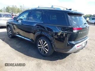 2023 Nissan Pathfinder Platinum with VIN 5N1DR3DK8PC227655, listed as a IAAI auction lot 42157443 with 37,784 mi miles and . Bid and sale history available at DreamBid. Image 3.