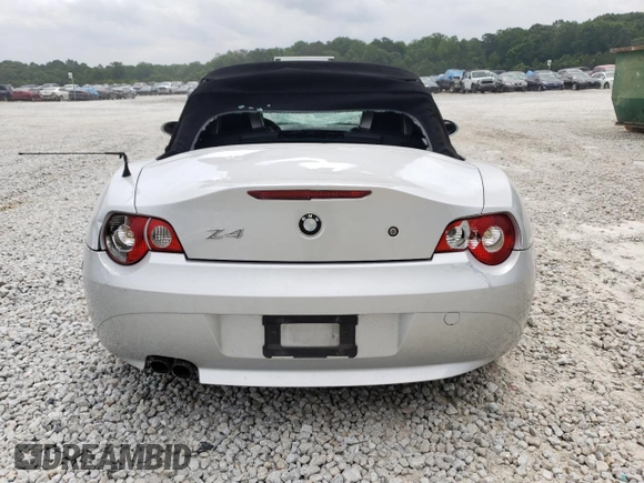 2005 BMW Z4 3.0i with VIN 4USBT53565LU09320, listed as a Copart auction lot 59596535 with 118,790 mi miles and Salvage title. Bid and sale history available at DreamBid. Image 6.