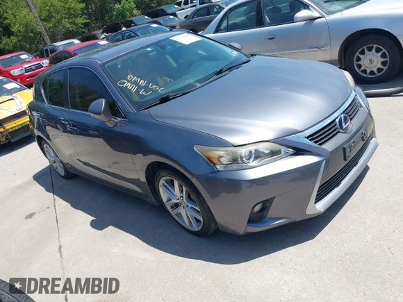 2014 Lexus CT 200h with VIN JTHKD5BH3E2174989, listed as a IAAI auction lot 42719369 with 180,603 mi miles and . Bid and sale history available at DreamBid. Image 1.