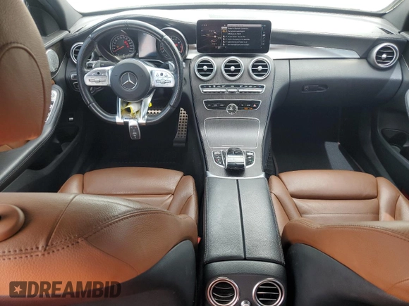 2019 Mercedes-Benz C 43 AMG with VIN 55SWF6EB9KU289078, listed as a Copart auction lot 61717885 with 64,168 mi miles and Salvage title. Bid and sale history available at DreamBid. Image 8.