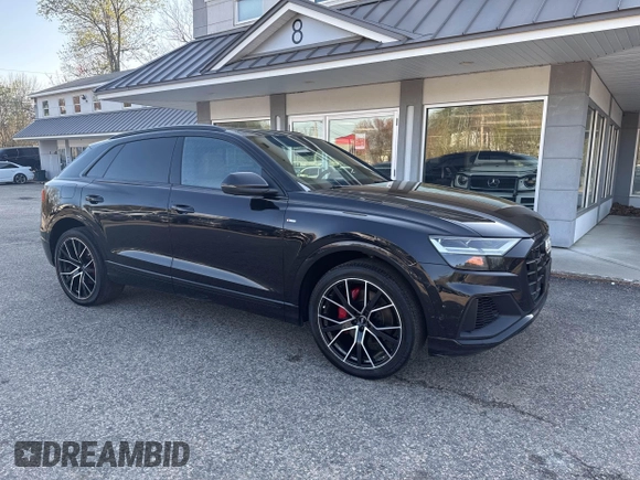 2019 Audi Q8 Premium Plus with VIN WA1EVAF16KD031014, listed as a IAAI auction lot 42193903 with 116,056 mi miles and . Bid and sale history available at DreamBid. Image 1.
