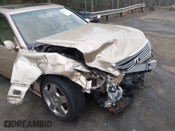 2005 Lexus LS 430 with VIN JTHBN36F255015647, listed as a IAAI auction lot 41863620 with 104,817 mi miles and . Bid and sale history available at DreamBid. Image 17.