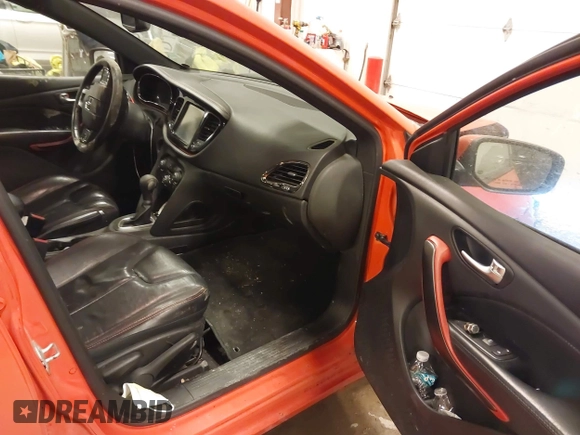 2015 Dodge Dart GT with VIN 1C3CDFEBXFD302643, listed as a IAAI auction lot 41655614 with 198,378 mi miles. Bid and sale history available at carsss.com. Image 5.