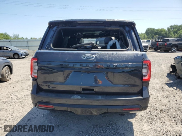 2022 Ford Expedition Limited with VIN 1FMJU2AT5NEA04385, listed as a Copart auction lot 61767214 with 6,275 mi miles and Salvage title. Bid and sale history available at DreamBid. Image 6.