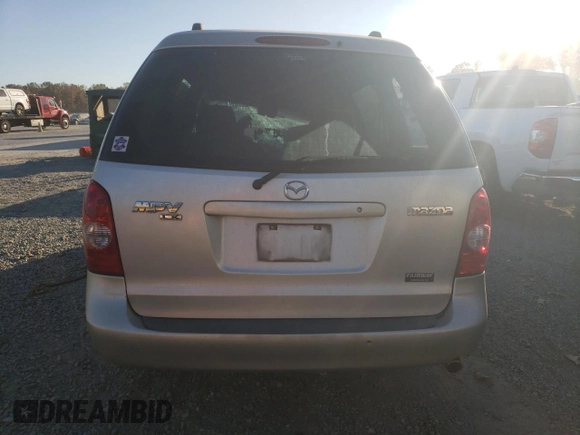 2003 Mazda MPV LX with VIN JM3LW28A930352557, listed as a Copart auction lot 77482554 with Not Provided miles and Salvage Title. Bid and sale history available at carsss.com. Image 6.