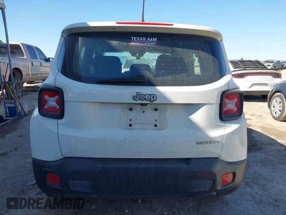 2017 Jeep Renegade Sport with VIN ZACCJAAB0HPG16772, listed as a IAAI auction lot 41468334 with 125,192 mi miles and . Bid and sale history available at DreamBid. Image 17.