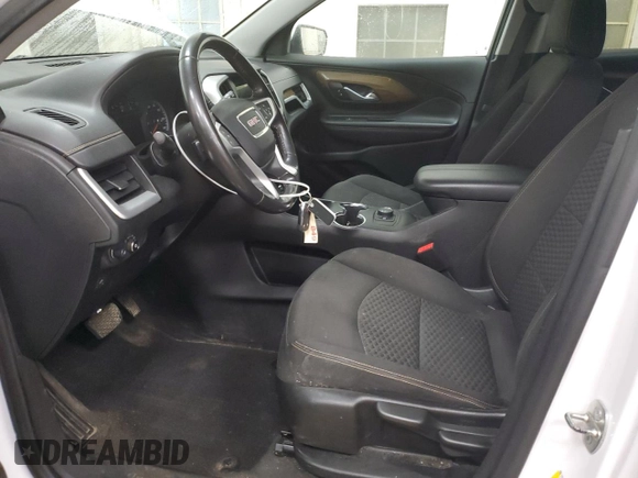 2018 GMC Terrain SLE with VIN 3GKALMEV7JL402338, listed as a Copart auction lot 77337854 with 144,904 mi miles and Salvage Title. Bid and sale history available at carsss.com. Image 7.