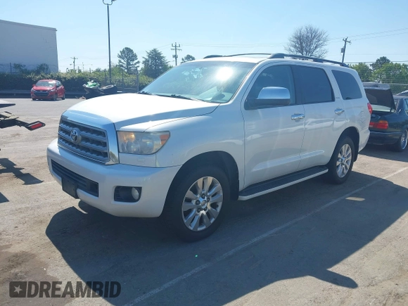 2008 Toyota Sequoia Platinum with VIN 5TDBY67A18S020320, listed as a IAAI auction lot 41918310 with 290,854 mi miles. Bid and sale history available at carsss.com. Image 2.