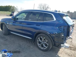2023 BMW X3 xDrive30i with VIN 5UX53DP00P9R59770, listed as a IAAI auction lot 42054590 with 21,287 mi miles and . Bid and sale history available at DreamBid. Image 3.