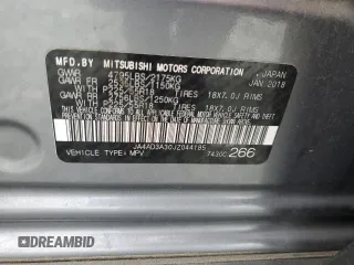 2018 Mitsubishi Outlander SE with VIN JA4AD3A30JZ044185, listed as a Copart auction lot 60111175 with 147,288 mi miles and Salvage title. Bid and sale history available at DreamBid. Image 13.