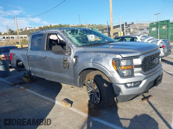 2023 Ford F-150 XL with VIN 1FTFW1E55PKD57059, listed as a IAAI auction lot 41625898 with 49,882 mi miles. Bid and sale history available at carsss.com. Image 1.