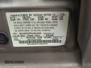 2004 Nissan Sentra S z VIN 3N1CB51D94L861033, wystawiony jako IAAI lot #41956806 z przebiegiem 19 358 mil mil oraz . Historia ofert i sprzedaży dostępna na DreamBid. Obrazek 9.