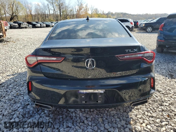 2021 Acura TLX w/Advance Package with VIN 19UUB5F66MA000591, listed as a Copart auction lot 79624574 with 18,339 mi miles and Salvage Title. Bid and sale history available at carsss.com. Image 6.