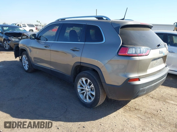 2019 Jeep Cherokee Latitude with VIN 1C4PJLCB2KD474165, listed as a IAAI auction lot 42100594 with 91,363 mi miles and . Bid and sale history available at DreamBid. Image 3.