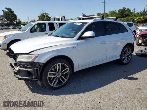 2014 Audi SQ5 Premium Plus with VIN WA1CGAFP2EA034858, listed as a Copart auction lot 53481924 with 107,632 mi miles and Salvage Title. Bid and sale history available at carsss.com. Image 1.