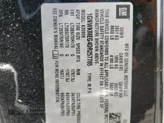 2013 Chevrolet Suburban with VIN 1GNWKMEG4DR257785, listed as a Copart auction lot 76817344 with 68,021 mi miles and Salvage title. Bid and sale history available at DreamBid. Image 14.