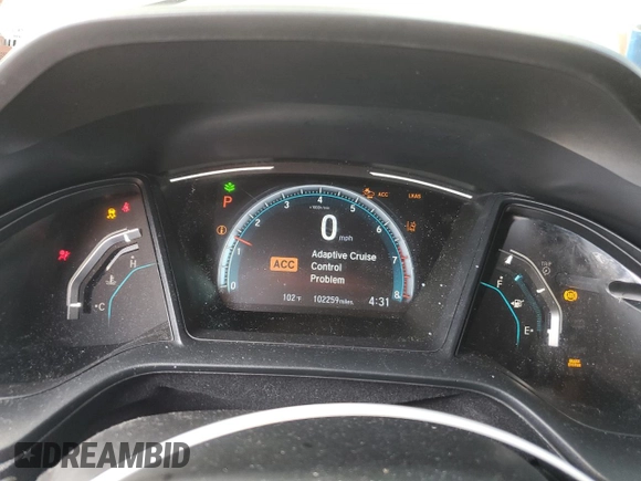 2019 Honda Civic LX with VIN 2HGFC2F69KH567767, listed as a Copart auction lot 52069575 with 102,259 mi miles and Non Repairable. Bid and sale history available at DreamBid. Image 9.