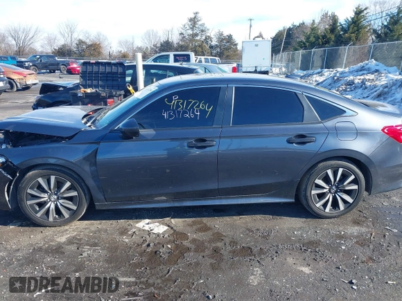 2023 Honda Civic Sedan EX with VIN 2HGFE1F75PH319522, listed as a IAAI auction lot 41317264 with 27,089 mi miles. Bid and sale history available at carsss.com. Image 14.