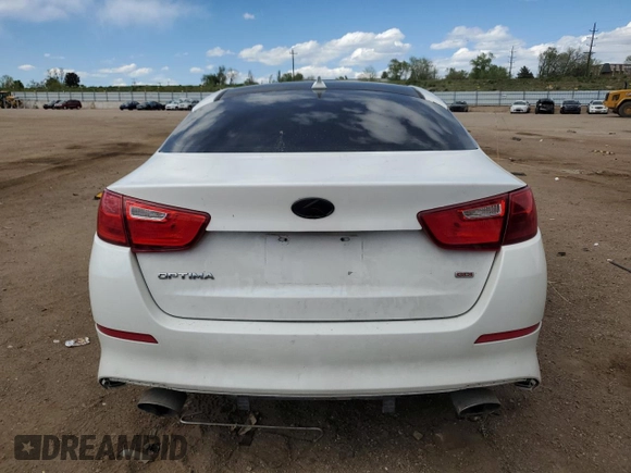 2015 Kia Optima LX with VIN 5XXGM4A77FG363571, listed as a Copart auction lot 57318565 with 113,324 mi miles and Salvage title. Bid and sale history available at DreamBid. Image 6.