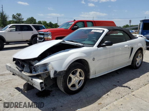 2004 Ford Mustang Deluxe with VIN 1FAFP44484F112788, listed as a Copart auction lot 58056134 with 190,207 mi miles and Non Repairable. Bid and sale history available at carsss.com. Image 1.