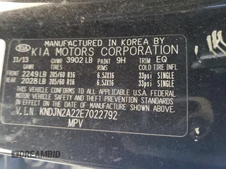 2014 Kia Soul with VIN KNDJN2A22E7022792, listed as a Copart auction lot 49512835 with 145,777 mi miles and Salvage Title. Bid and sale history available at carsss.com. Image 12.