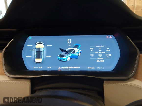 2018 Tesla Model S 75D with VIN 5YJSA1E24JF276044, listed as a IAAI auction lot 41798530 with 53,462 mi miles and . Bid and sale history available at DreamBid. Image 7.