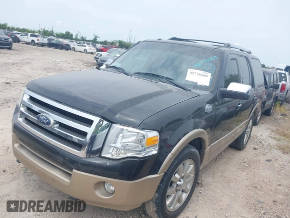 2014 Ford Expedition King Ranch with VIN 1FMJU1J52EEF62528, listed as a IAAI auction lot 42776269 with 209,213 mi miles and . Bid and sale history available at DreamBid. Image 2.