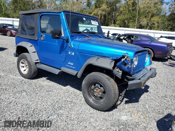 2003 Jeep Wrangler X with VIN 1J4FA39S03P317828, listed as a Copart auction lot 47012595 with 164,965 mi miles and Salvage Title. Bid and sale history available at carsss.com. Image 4.