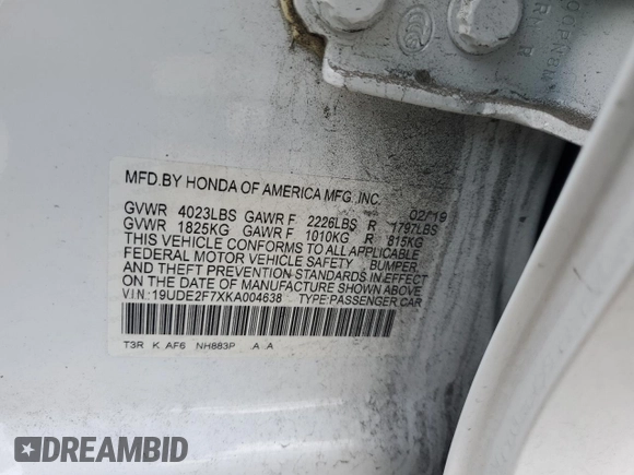 2019 Acura ILX w/Premium Pkg with VIN 19UDE2F7XKA004638, listed as a Copart auction lot 50988115 with 50,893 mi miles and Salvage Title. Bid and sale history available at carsss.com. Image 12.