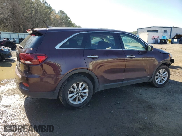 2019 Kia Sorento LX with VIN 5XYPGDA30KG554310, listed as a Copart auction lot 46364225 with 93,722 mi miles and Salvage Title. Bid and sale history available at DreamBid. Image 3.