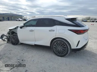 2023 Lexus RX with VIN 2T2BAMBA0PC020554, listed as a Copart auction lot 88875635 with 7,567 mi miles and Salvage Title. Bid and sale history available at carsss.com. Image 2.