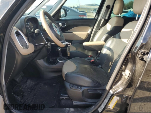2014 FIAT 500L Lounge with VIN ZFBCFACH4EZ012452, listed as a Copart auction lot 83815124 with 63,341 mi miles and Salvage Title. Bid and sale history available at DreamBid. Image 7.