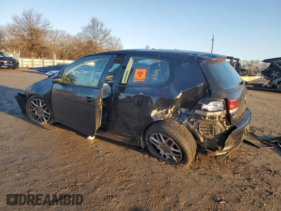 2010 Volkswagen Golf with VIN WVWAB7AJ3AW083114, listed as a Copart auction lot 85438904 with Not provided miles and Salvage title. Bid and sale history available at DreamBid. Image 2.