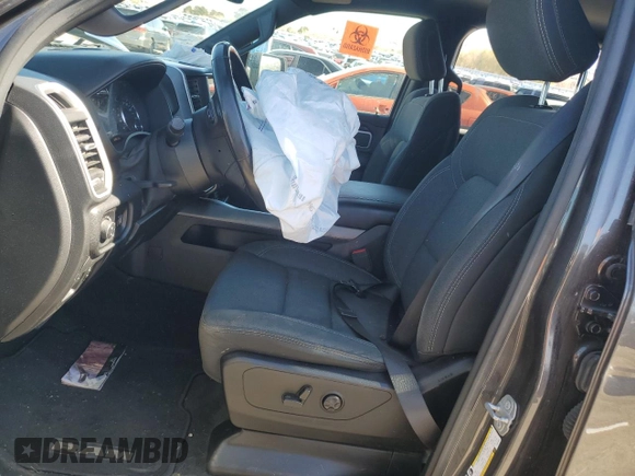 2020 Ram 1500 Big Horn with VIN 1C6SRFFT2LN402409, listed as a Copart auction lot 45909585 with 0 mi miles and Salvage Title. Bid and sale history available at carsss.com. Image 7.