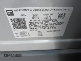 2024 GMC Terrain AT4 with VIN 3GKALYEG8RL267651, listed as a IAAI auction lot 40239602 with 3,589 mi miles and . Bid and sale history available at carsss.com. Image 9.