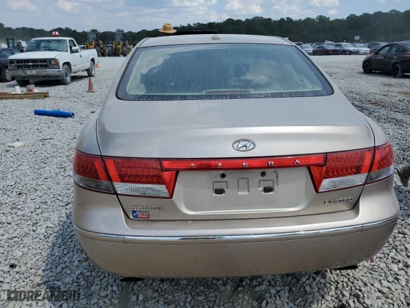 2007 Hyundai Azera SE with VIN KMHFC46F67A208968, listed as a Copart auction lot 69202034 with 156,521 mi miles and Salvage Title. Bid and sale history available at carsss.com. Image 6.