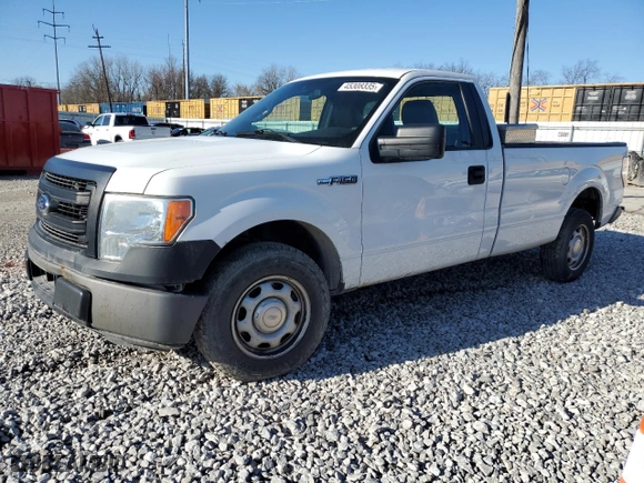 2014 Ford F-150 XL with VIN 1FTMF1CM2EKD41495, listed as a Copart auction lot 45308335 with 158,660 mi miles and Salvage Title. Bid and sale history available at carsss.com. Image 1.