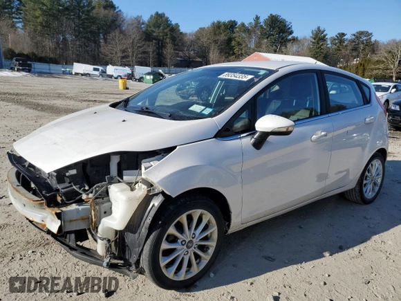 2017 Ford Fiesta Titanium with VIN 3FADP4FJ4HM112433, listed as a Copart auction lot 89354335 with 55,182 mi miles and Salvage Title. Bid and sale history available at DreamBid. Image 1.