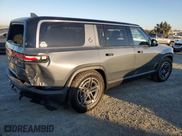 2025 Rivian R1S Adventure with VIN 7PDSGBBA6SN048784, listed as a Copart auction lot 42385665 with Not Provided miles and Salvage Title. Bid and sale history available at carsss.com. Image 3.