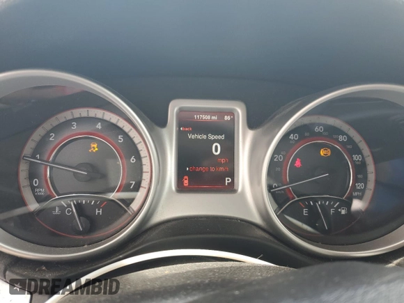 2014 Dodge Journey American Value with VIN 3C4PDCAB3ET216889, listed as a Copart auction lot 60874265 with 117,508 mi miles and Salvage title. Bid and sale history available at DreamBid. Image 9.