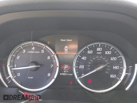 2017 Acura TLX V6 w/Technology Pkg with VIN 19UUB2F5XHA003005, listed as a IAAI auction lot 41770662 with 78,521 mi miles. Bid and sale history available at carsss.com. Image 7.