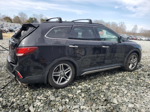 2017 Hyundai Santa Fe Limited Ultimate with VIN KM8SRDHF4HU202094, listed as a Copart auction lot 47497195 with 109,682 mi miles and Clean Title. Bid and sale history available at carsss.com. Image 3.