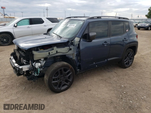 2021 Jeep Renegade 80th Anniversary with VIN ZACNJDBB8MPM40943, listed as a Copart auction lot 70030764 with 41,943 mi miles and Salvage title. Bid and sale history available at DreamBid. Image 1.