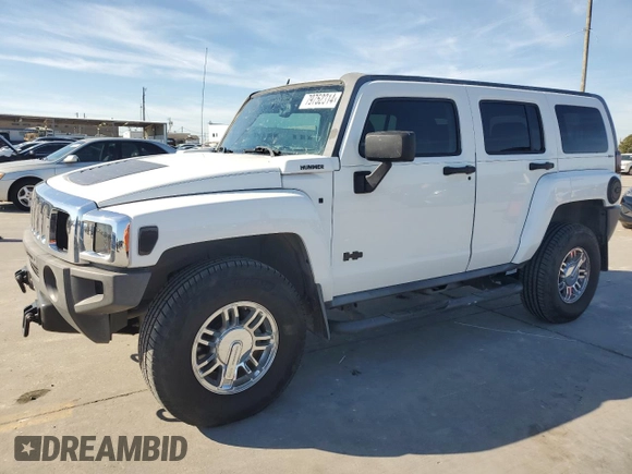 2007 Hummer H3 SUV with VIN 5GTDN13E378177422, listed as a Copart auction lot 79752314 with 163,749 mi miles and Salvage Title. Bid and sale history available at carsss.com. Image 1.